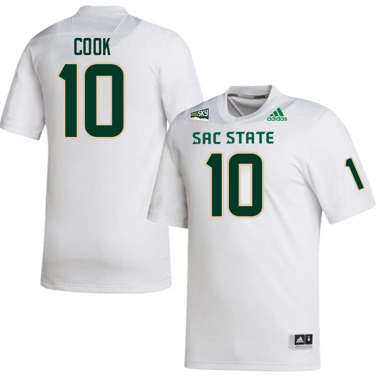 Sacramento State Hornets #10 Joey Cook College Football Jerseys Stitched Sale-White